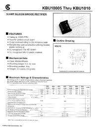 Datasheet KBU1006 manufacturer Fuji