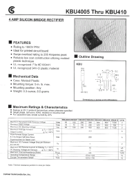 Datasheet KBU401 manufacturer Fuji