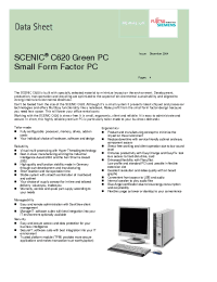 Datasheet DS_SCENIC_C620 manufacturer Fujitsu