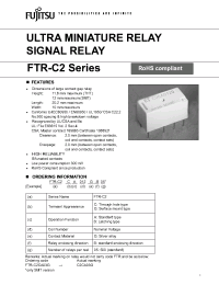 Datasheet FTR-C2CB012GB05 manufacturer Fujitsu