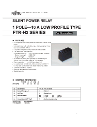 Datasheet FTR-H3 manufacturer Fujitsu