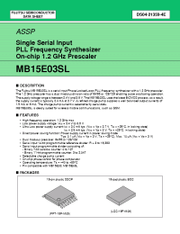 Datasheet MB15E03SL manufacturer Fujitsu