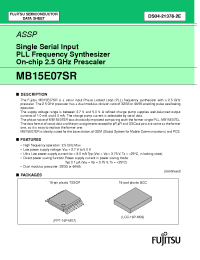 Datasheet MB15E07SRPFT manufacturer Fujitsu