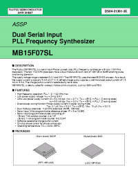 Datasheet MB15F07SLPV1 manufacturer Fujitsu