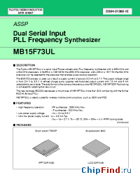 Datasheet MB15F73ULPFT manufacturer Fujitsu