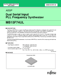 Datasheet MB15F74ULPVA manufacturer Fujitsu
