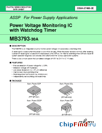 Datasheet MB3793-30APF manufacturer Fujitsu