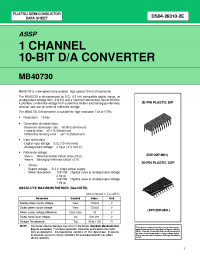 Datasheet MB40730 manufacturer Fujitsu