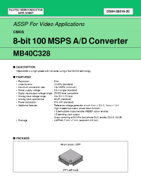 Datasheet MB40C328PFV manufacturer Fujitsu