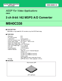 Datasheet MB40C338 manufacturer Fujitsu