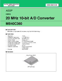 Datasheet MB40C360 manufacturer Fujitsu
