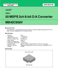 Datasheet MB40C958V manufacturer Fujitsu