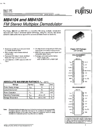Datasheet MB4104 manufacturer Fujitsu
