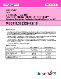 Datasheet MB811L323229-12WFKT manufacturer Fujitsu