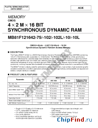 Datasheet MB81F121642 manufacturer Fujitsu