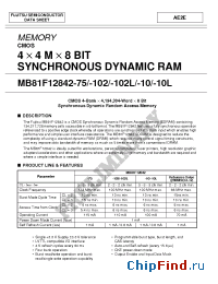 Datasheet MB81F12842-102L manufacturer Fujitsu