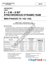 Datasheet MB81F64842D manufacturer Fujitsu
