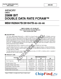 Datasheet MB81N261647B-50/55/60 manufacturer Fujitsu