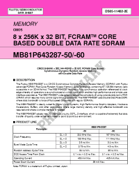 Datasheet MB81P643287-50 manufacturer Fujitsu