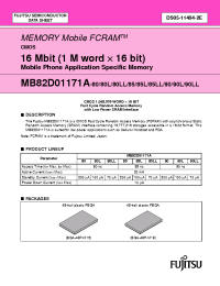 Datasheet MB82D01171A-80L manufacturer Fujitsu