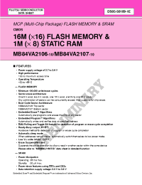 Datasheet MB84VA2106-10 manufacturer Fujitsu