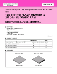 Datasheet MB84VD21081-85-PTS manufacturer Fujitsu