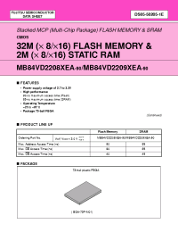 Datasheet MB84VD22091EA-90-PBS manufacturer Fujitsu