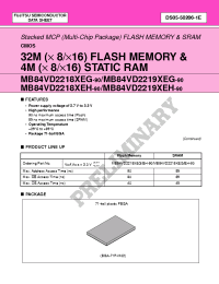 Datasheet MB84VD22181EG manufacturer Fujitsu