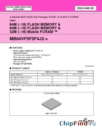 Datasheet MB84VF5F5F4J2-70 manufacturer Fujitsu