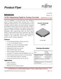 Datasheet MB86060 manufacturer Fujitsu