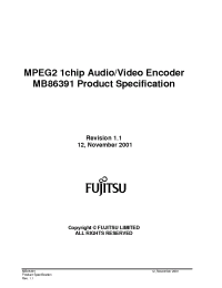 Datasheet MB86391 manufacturer Fujitsu
