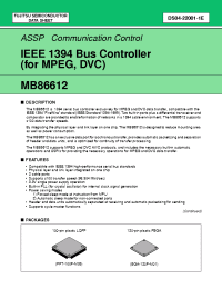 Datasheet MB86612PBT manufacturer Fujitsu