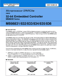 Datasheet MB86832-66PFV manufacturer Fujitsu