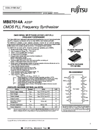 Datasheet MB87014AP manufacturer Fujitsu