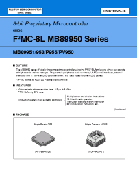 Datasheet MB89953PFM manufacturer Fujitsu