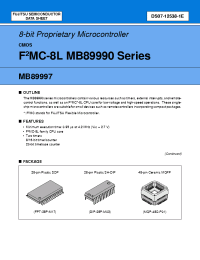 Datasheet MB89997PF manufacturer Fujitsu
