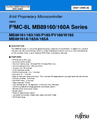 Datasheet MB89A165 manufacturer Fujitsu