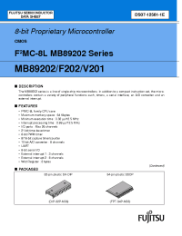 Datasheet MB89F202P-SH manufacturer Fujitsu
