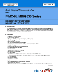 Datasheet MB89F538L-201PFM manufacturer Fujitsu