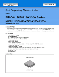 Datasheet MB89P133A manufacturer Fujitsu