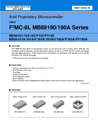 Datasheet MB89P195P-101 manufacturer Fujitsu