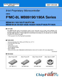 Datasheet MB89P195P-101P manufacturer Fujitsu