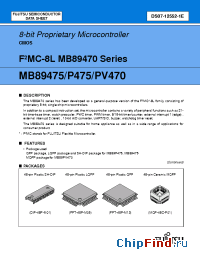 Datasheet MB89P475-102P-SH manufacturer Fujitsu