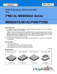 Datasheet MB89P568-101 manufacturer Fujitsu