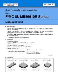 Datasheet MB89P625 manufacturer Fujitsu