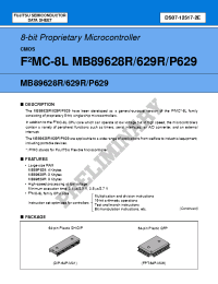 Datasheet MB89P629PF manufacturer Fujitsu