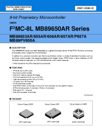 Datasheet MB89P657APFV-104 manufacturer Fujitsu
