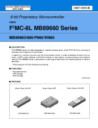 Datasheet MB89P665 manufacturer Fujitsu