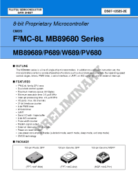 Datasheet MB89P689PF manufacturer Fujitsu