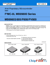 Datasheet MB89P808PF manufacturer Fujitsu